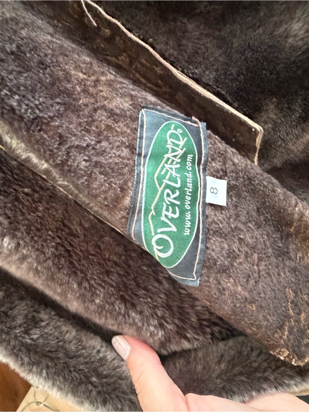 🗽🩶NEW Overland Shearling Coat with Plush Gray Fur Trim - Picture 3 of 5